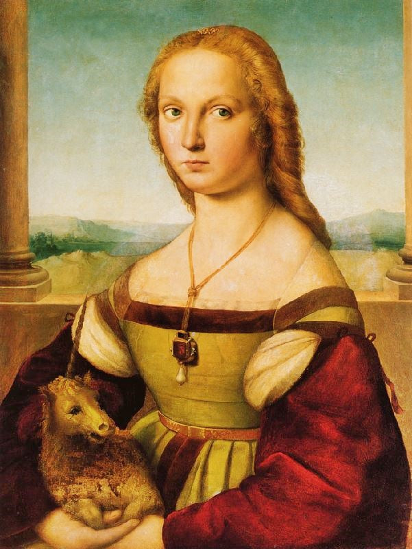 Lady With A Unicorn by Raphael