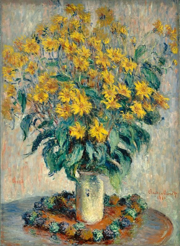 Jerusalem Artichoke Flowers by Claude Oscar Monet