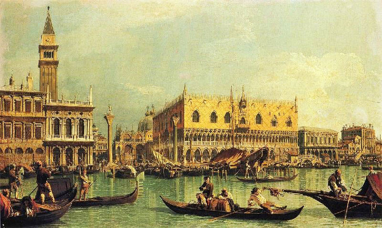 Piazzetta And The Doge’S Palace From The Bacino Di San Marco by Canaletto