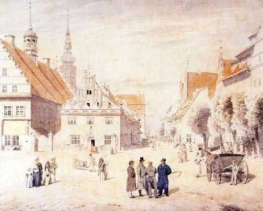 The Marketplace In Greifswald by Caspar David Friedrich
