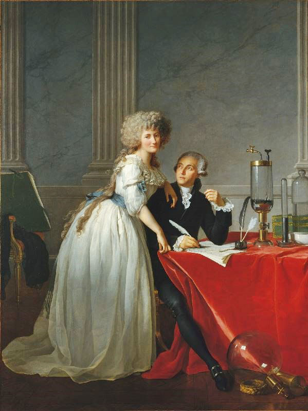 Portrait Of Antoine-Laurent And Marie-Anne Lavoisier by Jacques-Louis David