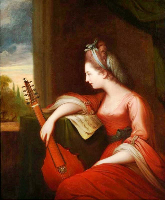Lady With A Lute by Angelica Kauffmann