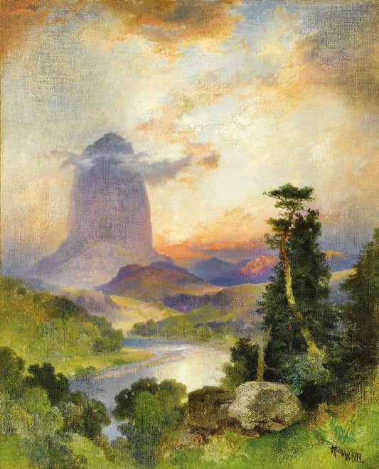 Devil’S Tower, Green River, Wyoming by Thomas Moran