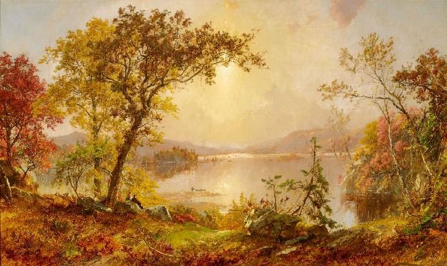 Greenwood Lake, Autumn On The Hudson by Jasper Francis Cropse