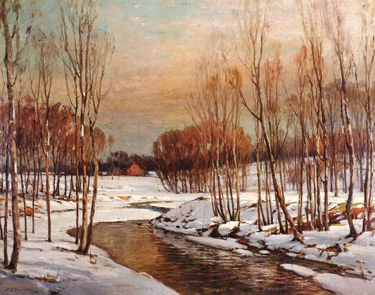 Winter On The Whitewater by John Elwood Bund
