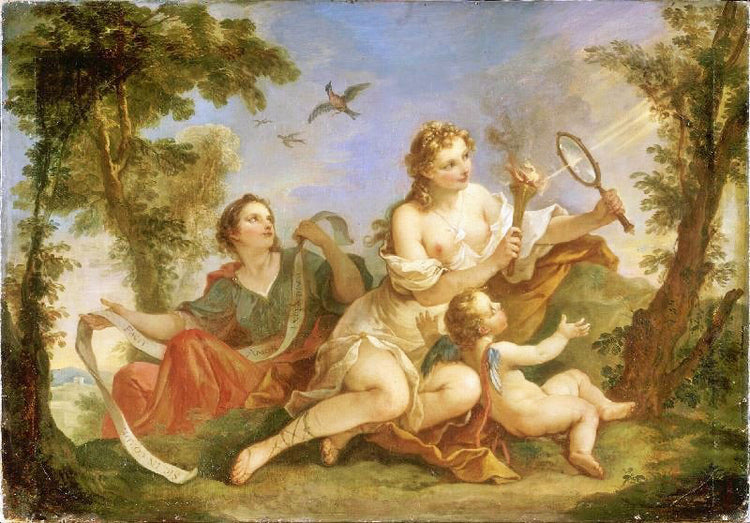 Beauty Turns On The Torch Of Love by Charles-Joseph Natoire