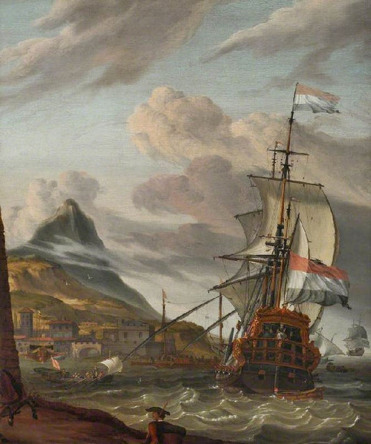 A Dutch Ship Entering A Mediterranean Port by Abraham Jansz. Storck