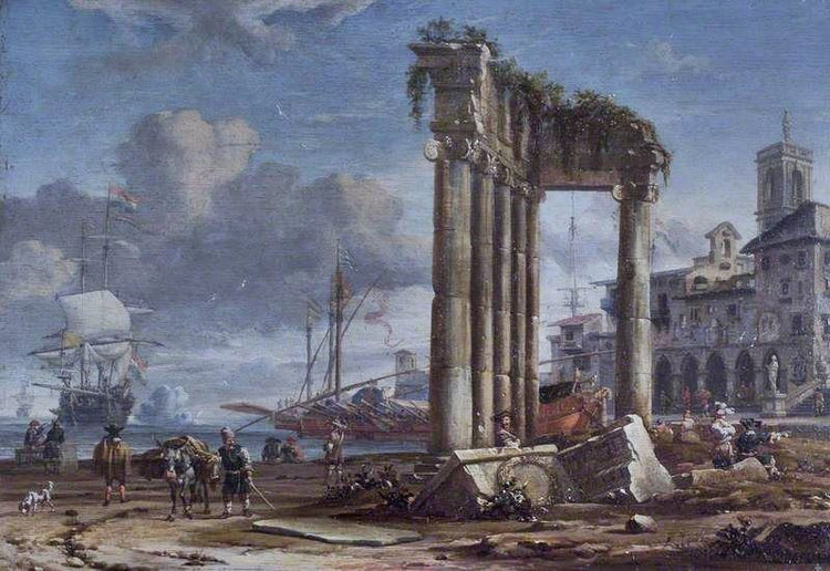 Capriccio Of Livorno (Leghorn) by Abraham Jansz. Storck