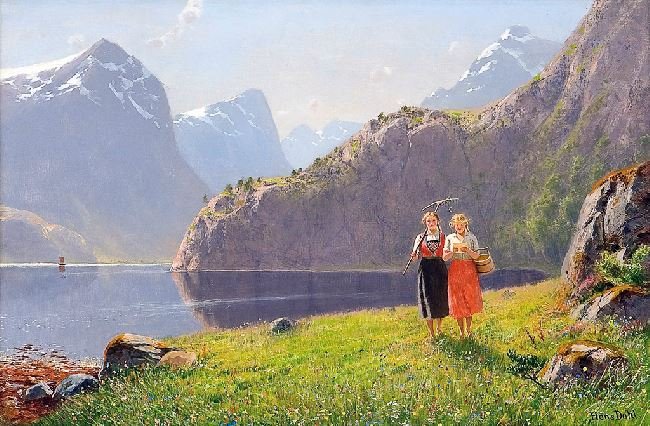 Summerday By Balestrand by Hans Dahl