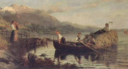 Returning From Harvesting by Hans Dahl