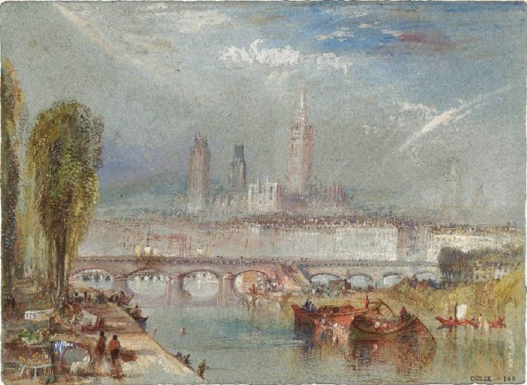 Rouen, Looking Downstream by Joseph Turner