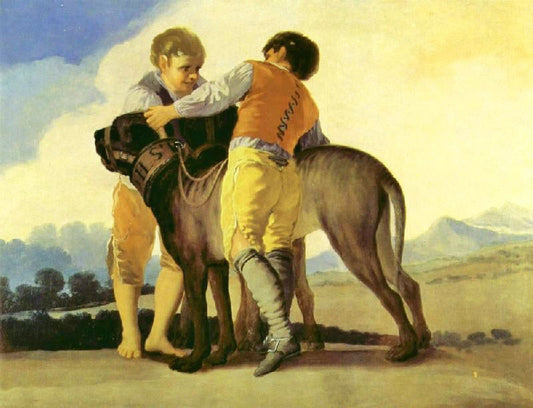 Boys With A Mastiff by Francisco Jose de Goya y Lucientes