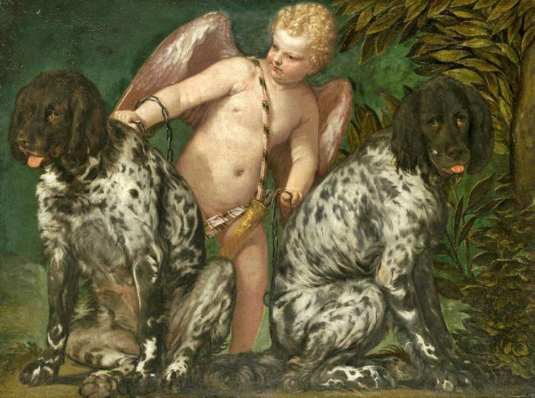 Cupid With Two Dogs by Paolo Veronese