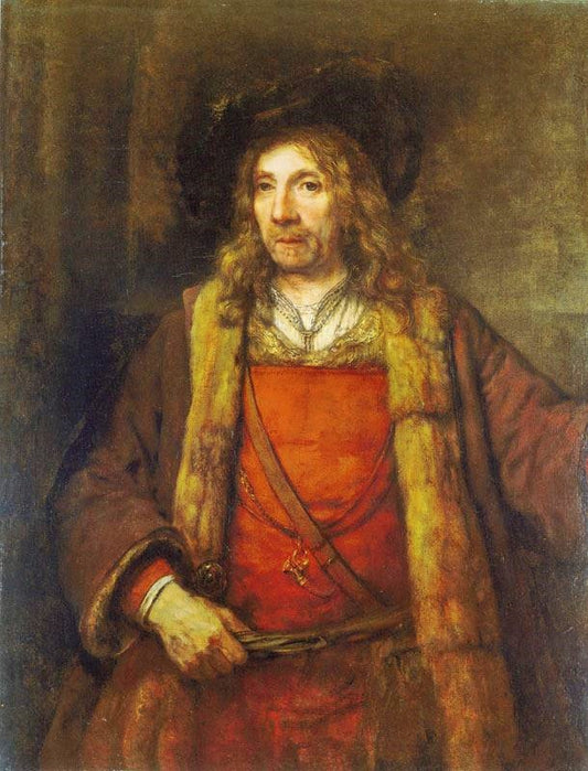 Man In A Fur-Lined Coat by Rembrandt van Rijn