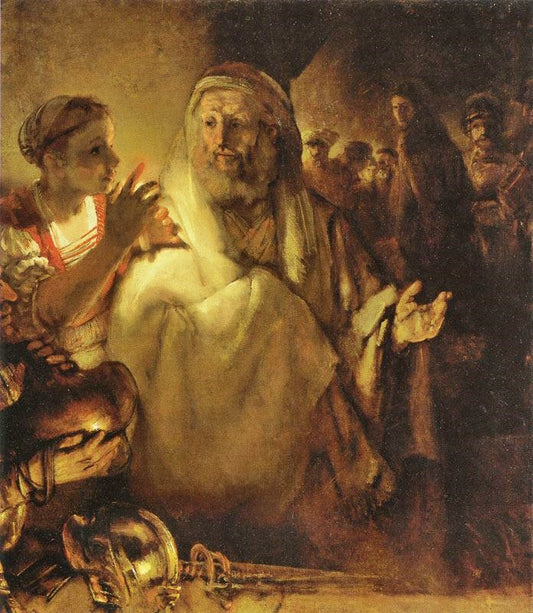 Peter Denouncing Christ by Rembrandt van Rijn