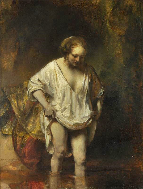 Hendrickje Bathing In A River by Rembrandt van Rijn
