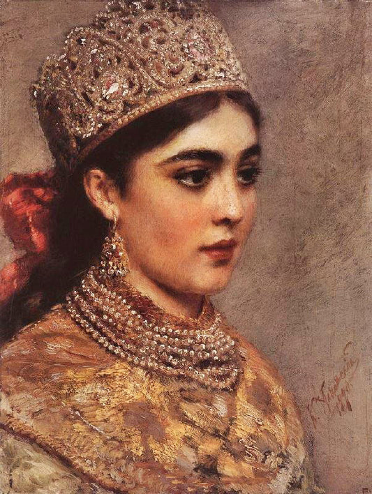 A Young Girl by Konstantin Yegorovich Makovsk