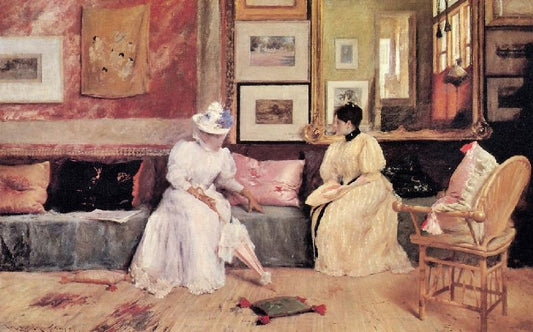 A Friendly Visit by William Merritt Chase
