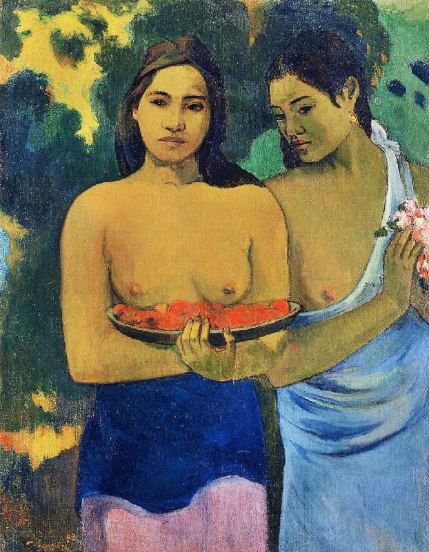 Two Tahitian Women by Paul Gauguin