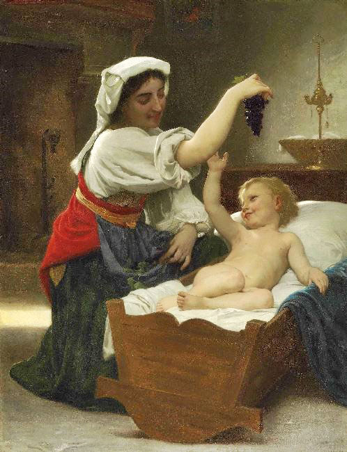 The Bunch Of Grapes (Small Version) by William Bouguereau