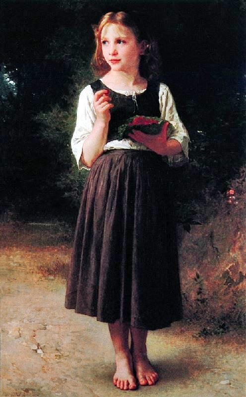 Raspberry Girl by William Bouguereau