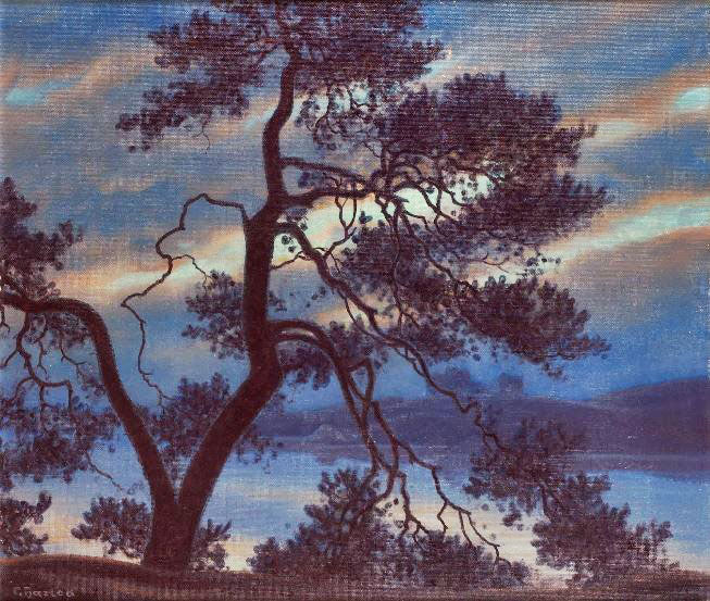 Twilight Landscape by Gustaf Fjæstad
