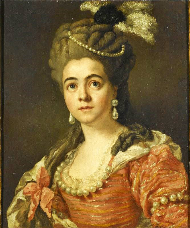 Portrait Of Rosalie Levasseur by Jean-Baptiste Van Loo
