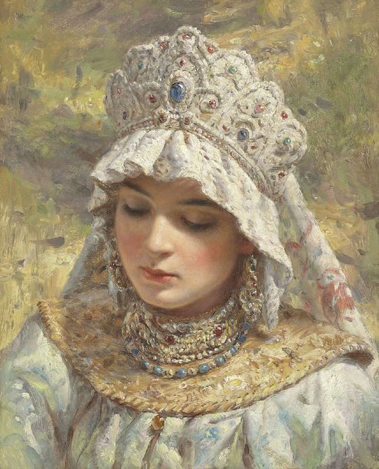 Russian Beauty by Konstantin Yegorovich Makovsk