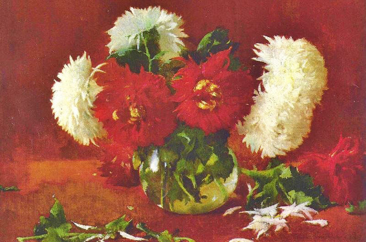 Still Life With Chrysanthemums by Emil Carlsen