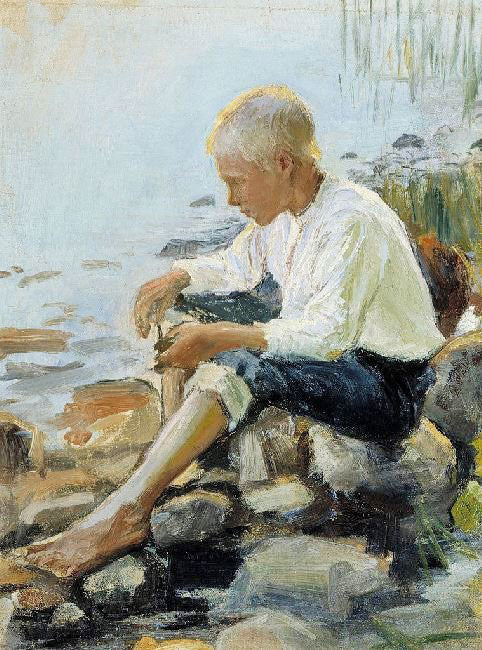 Boy On The Shore by Pekka Halonen