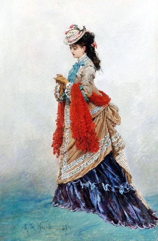An Elegant Woman by Alphonse-Marie-Adolphe de Neuville