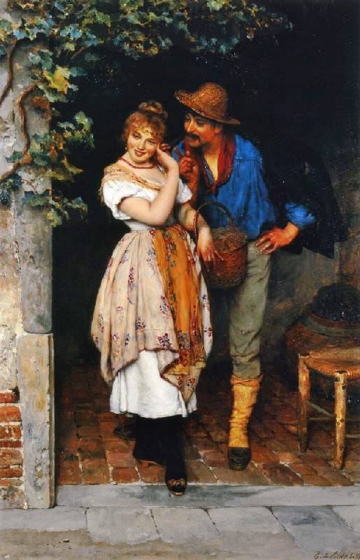 The Suitor by Eugene de Blaas