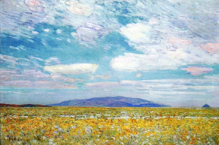 Alkali, Rabbit Brush And Grease Wood Squaw Cap, Oregon Trail by Childe Hassam