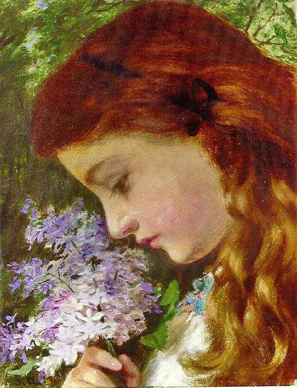 Girl With Lilacs by Sophie Anderson