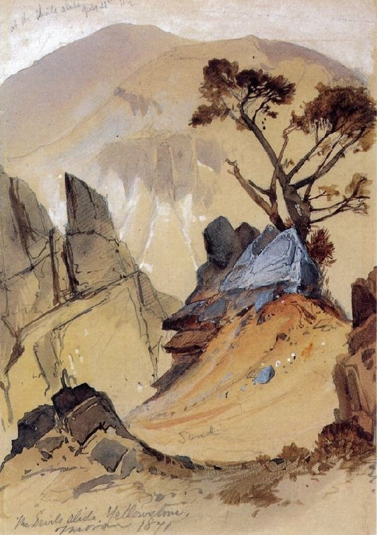 The Devils Slide Yellowstone by Thomas Moran