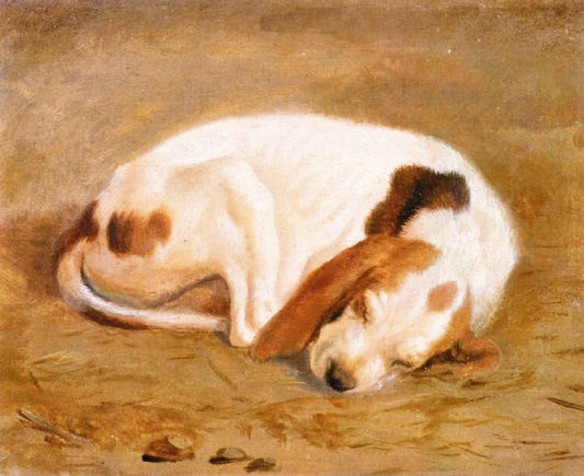 Sleeping Hound (One Of A Pair) by Jacques-Laurent Agasse