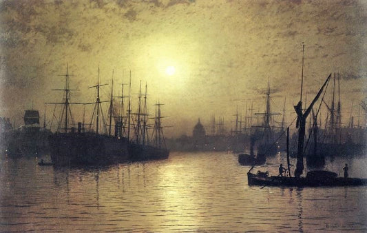 Nightfall Down The Thames by John Atkinson Grimshaw