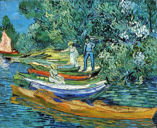 Rowing Boats On The Banks Of The Oise by Vincent van Gogh