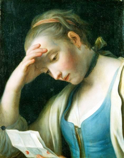 Lady Reading A Letter by Pietro Antonio Rotari
