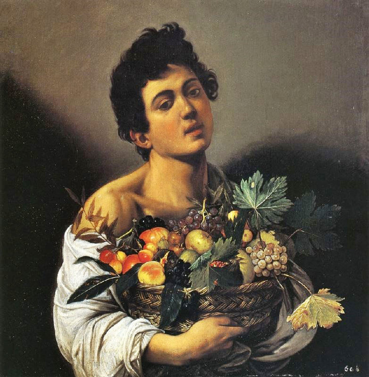 Boy With A Basket Of Fruit by Caravaggio