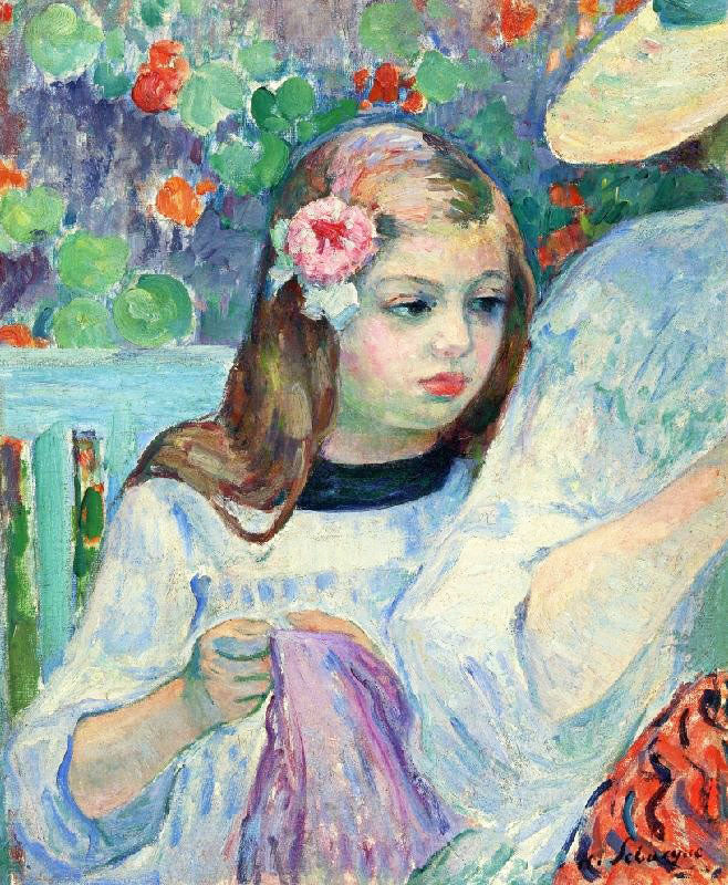 The Sewing Lesson by Henri Lebasque