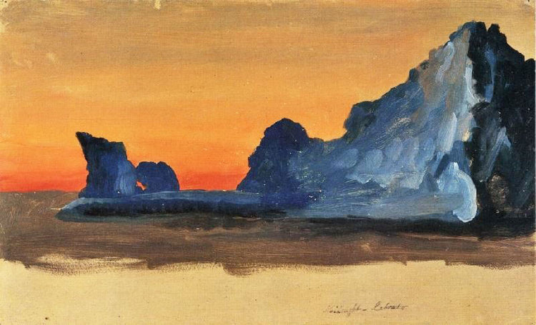 Icebergs At Midnight, Labrador by Frederic Edwin Church