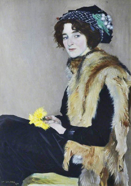 Girl With A Fur Cape by William Strang