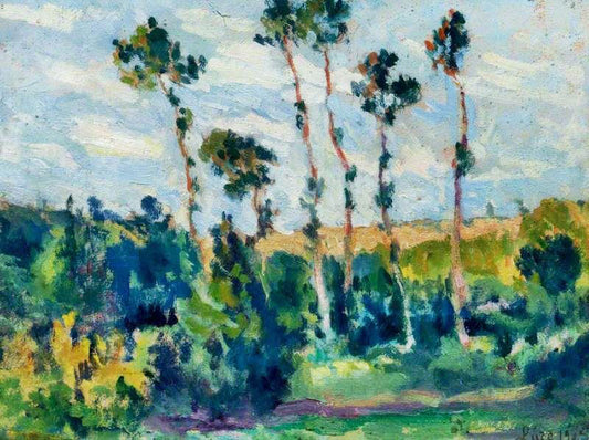 Spring, Trees In A Landscape by Maximilien Luce