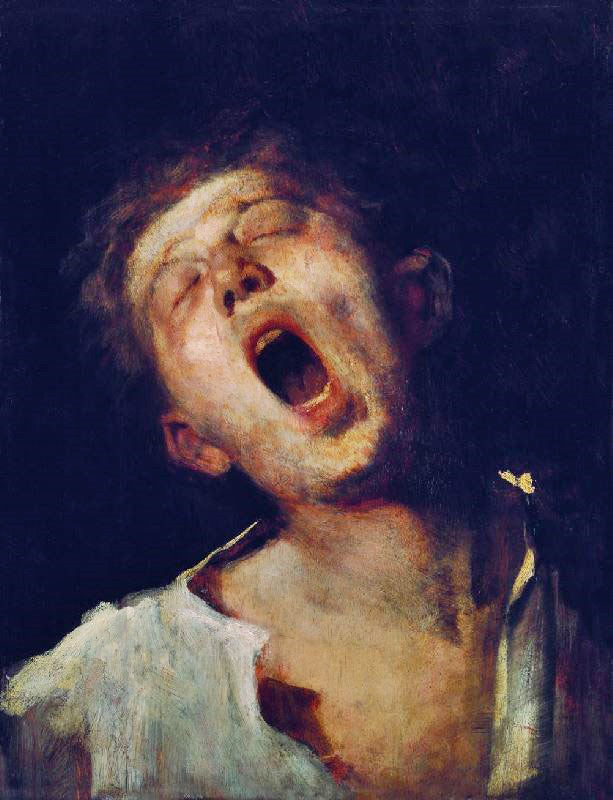 Yawning Apprentice by Mihály Munkács