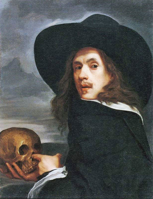 Portrait Of A Man Holding A Skull by Michiel Sweerts