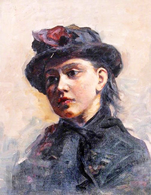 Young Lady With A Hat by William Henry Charlton