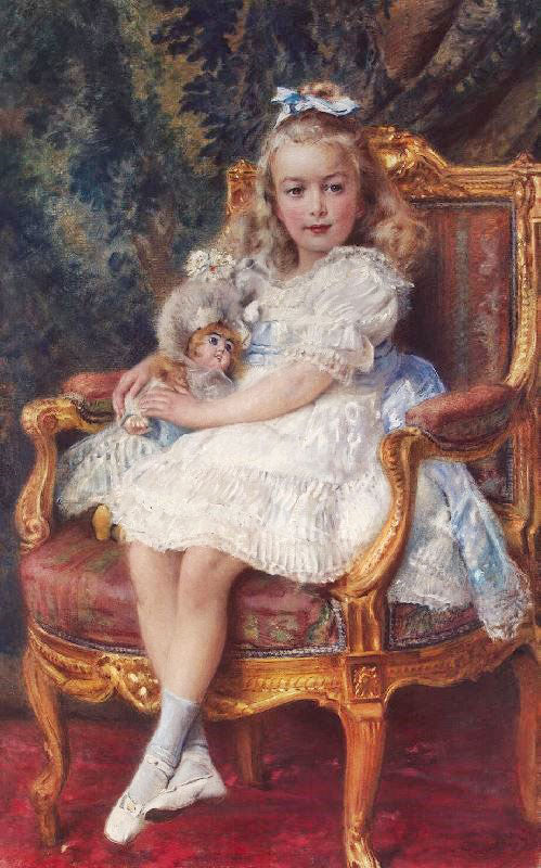 Portrait Of Grand Princess Maria Nikolayevna by Konstantin Yegorovich Makovsk