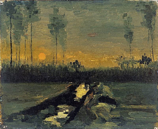 Landscape At Dusk by Vincent van Gogh