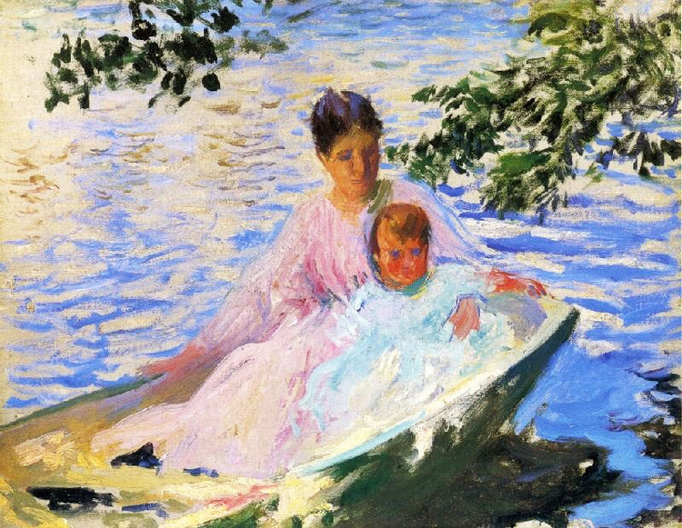 Study For ’Mother And Child In A Boat by Edmund Tarbell